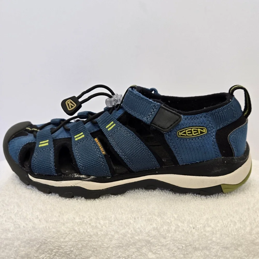 Keen Newport Neo H2 Waterproof Youth Size 2 Navy/Green Black Hiking Outdoor Shoe